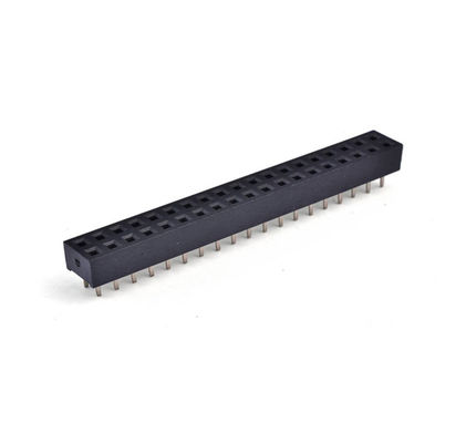 Dual 2*19 Pin Female Pin Header Connector 2.54mm DIP  PBT / PA6T / PA9T / LCP