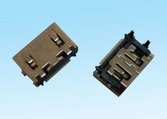 도금 물자 HDMI 케이블 연결관 간결 텔레비젼 상자에 있는 유형 복각 19 Pin